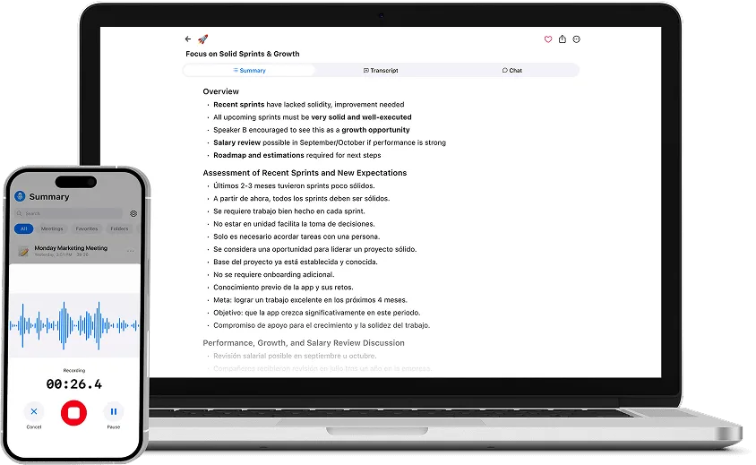 summary ai app in desktop and phone