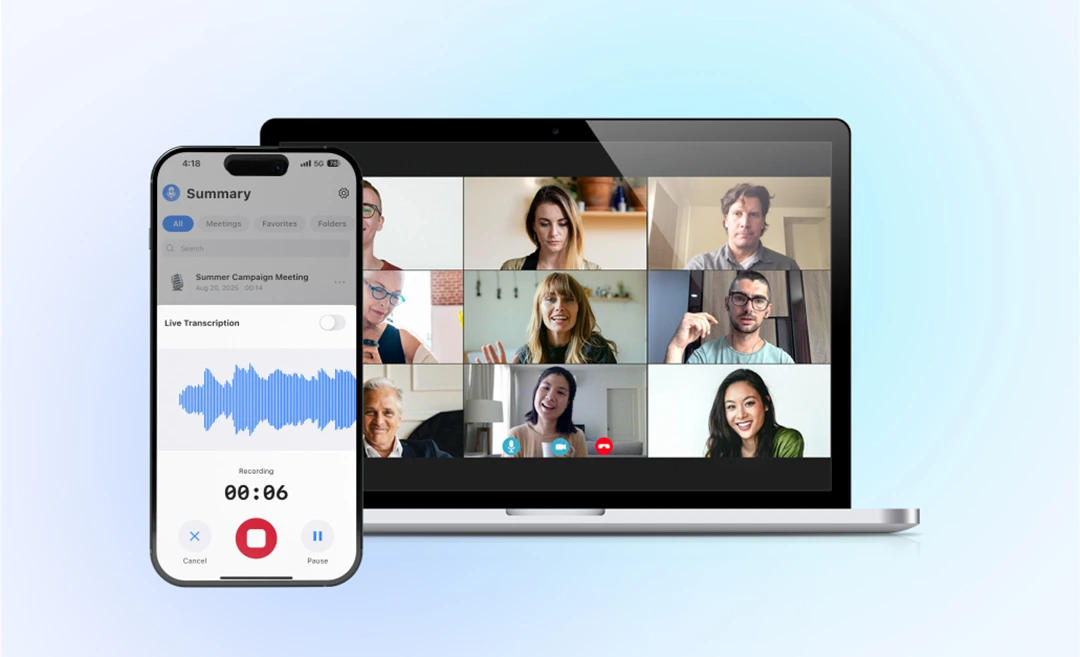 how to record a phone call with summary ai