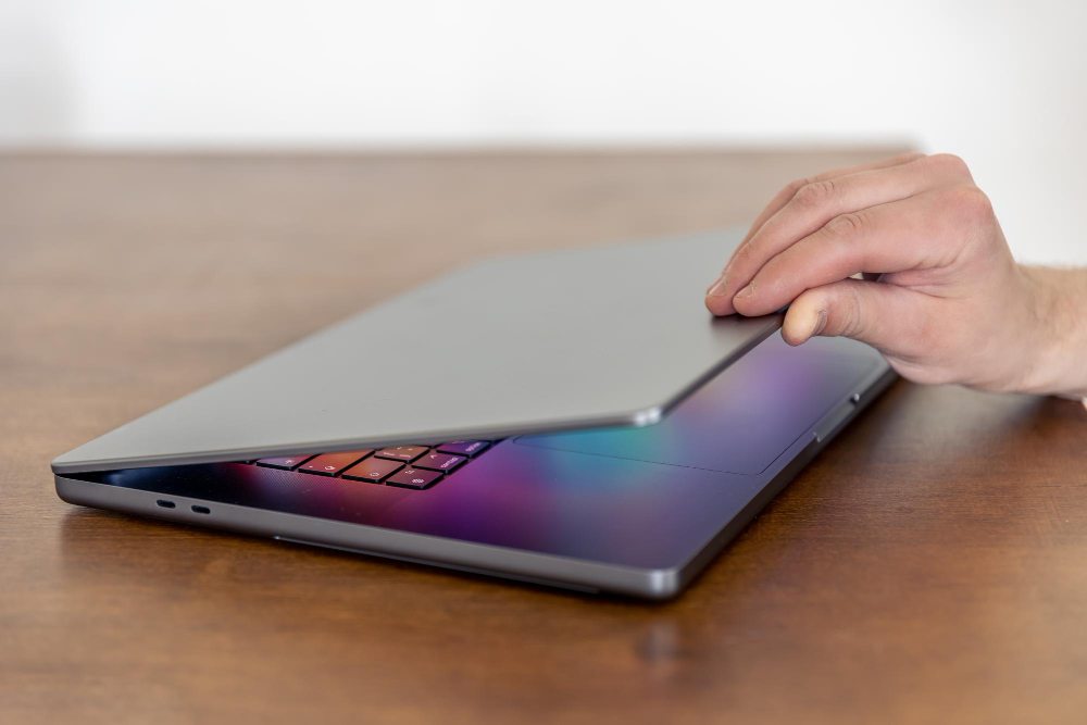hand opening chromebook