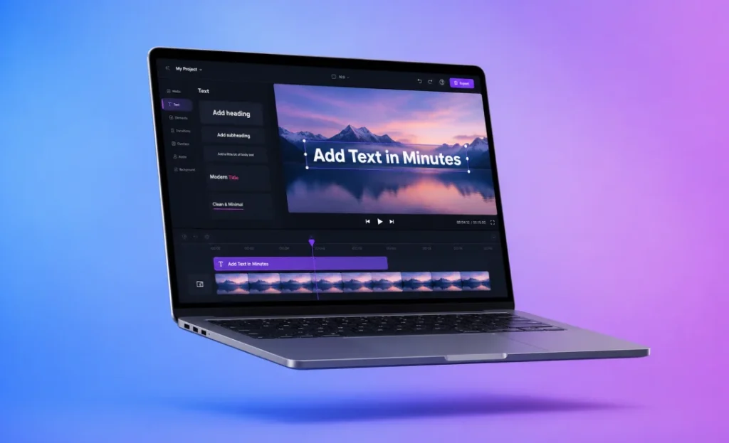 how to add text on a video