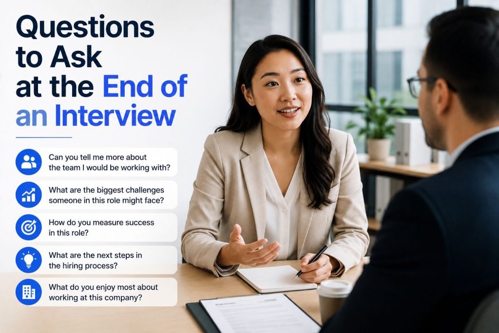 questions to ask at the end of an interview