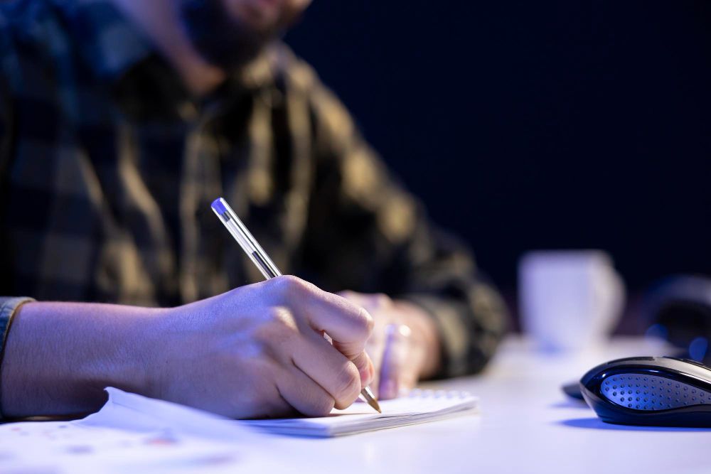 person reviewing ai generated notes