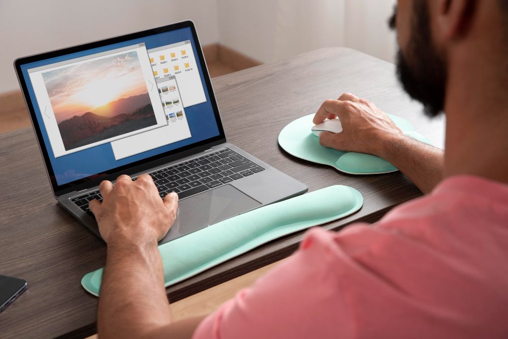 seller editing a product photo