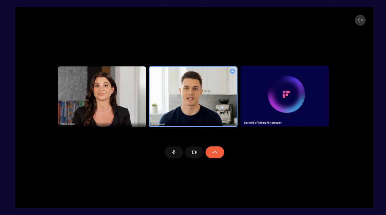 fireflies showing meeting bot doing ai transcription
