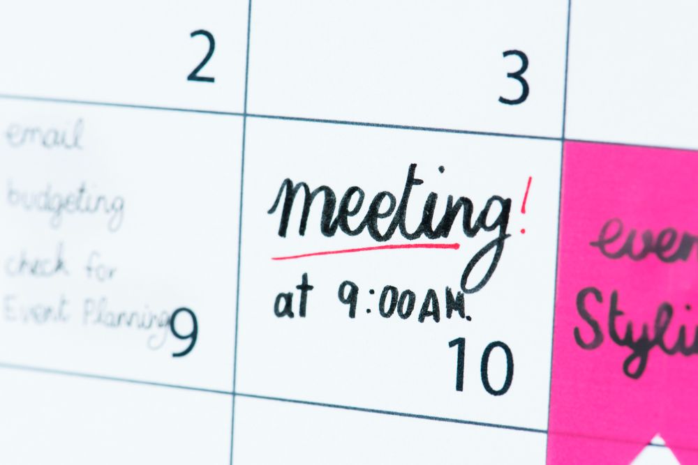 meaning of meeting minutes in a schedule