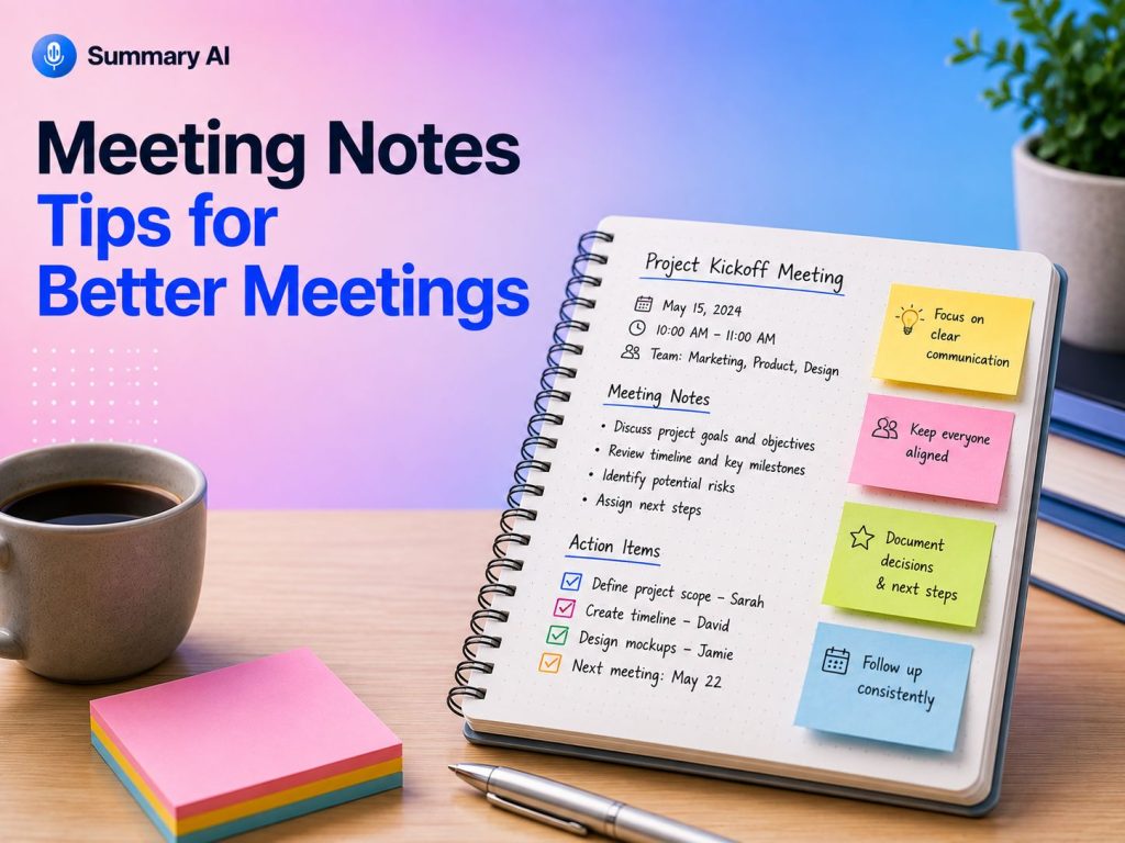 meeting notes tips and advice