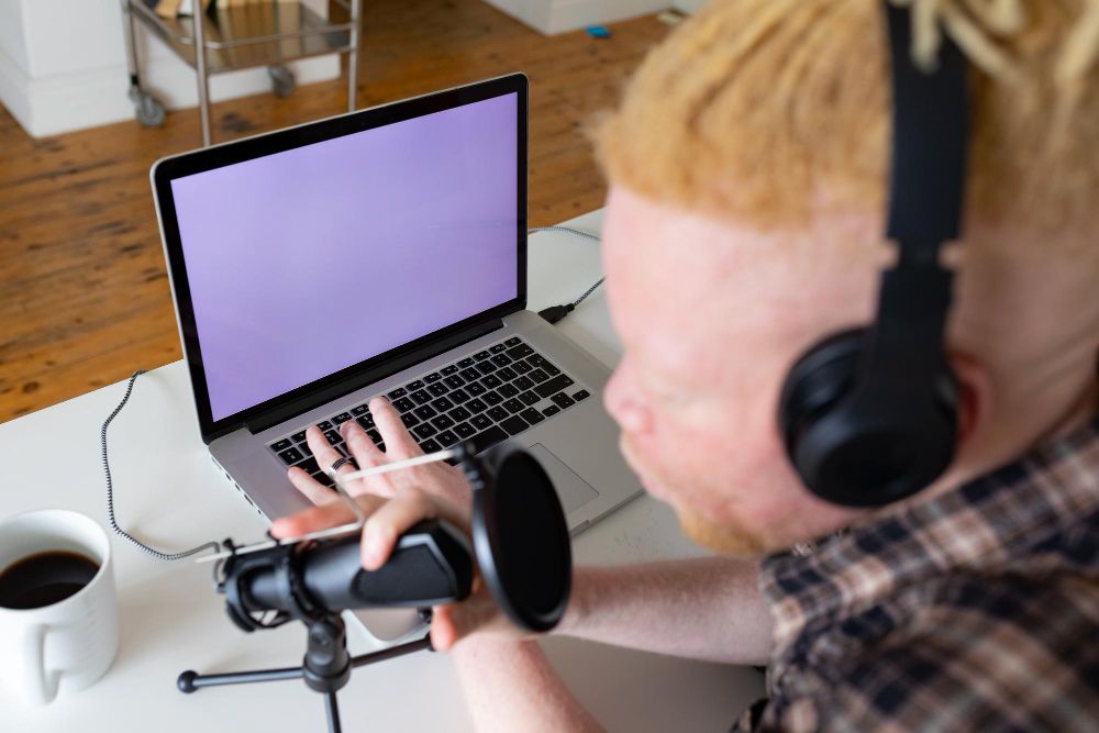 creator checking microphone for obs recording with proper audio levels