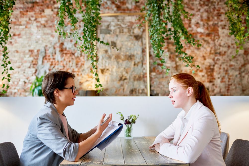 researcher conducting a user interview