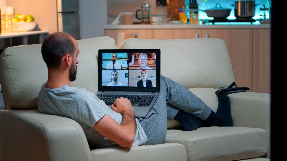 attendee watching an online webinar