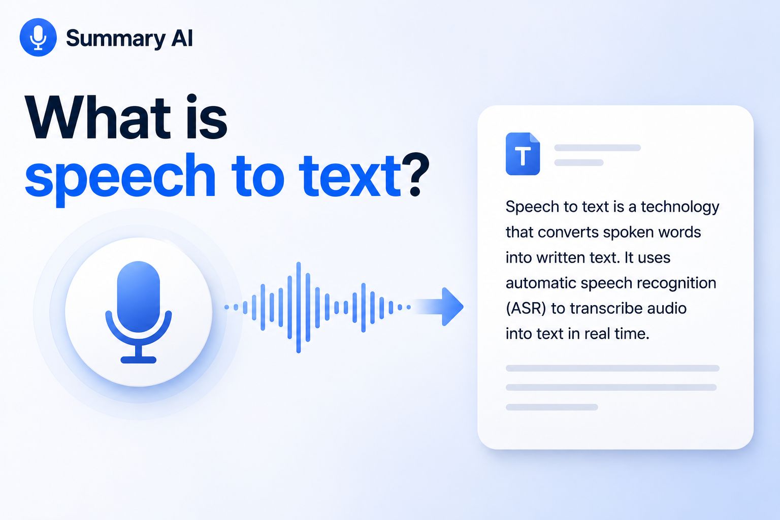 what is speech to text