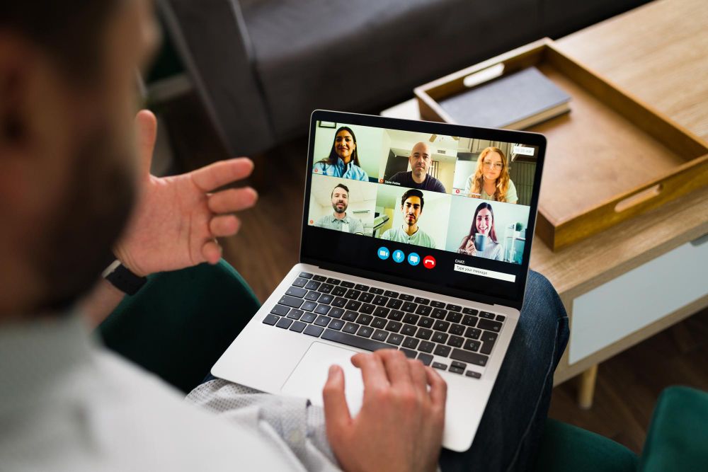 professional joining a remote team meeting