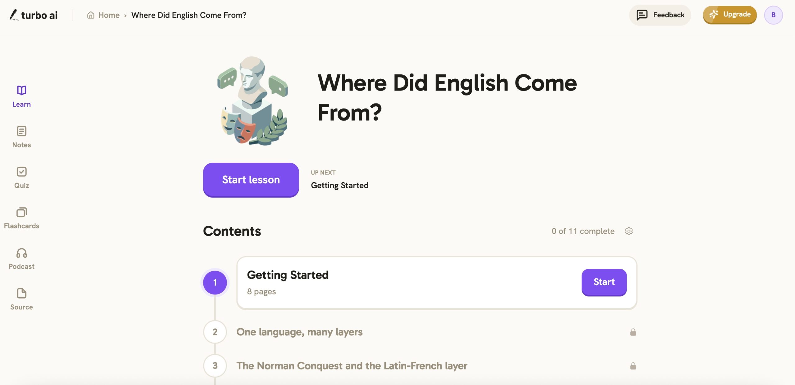ai generated lesson from video